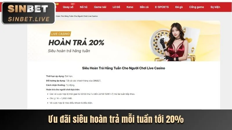 Hoàn trả hàng tuần sutbong123